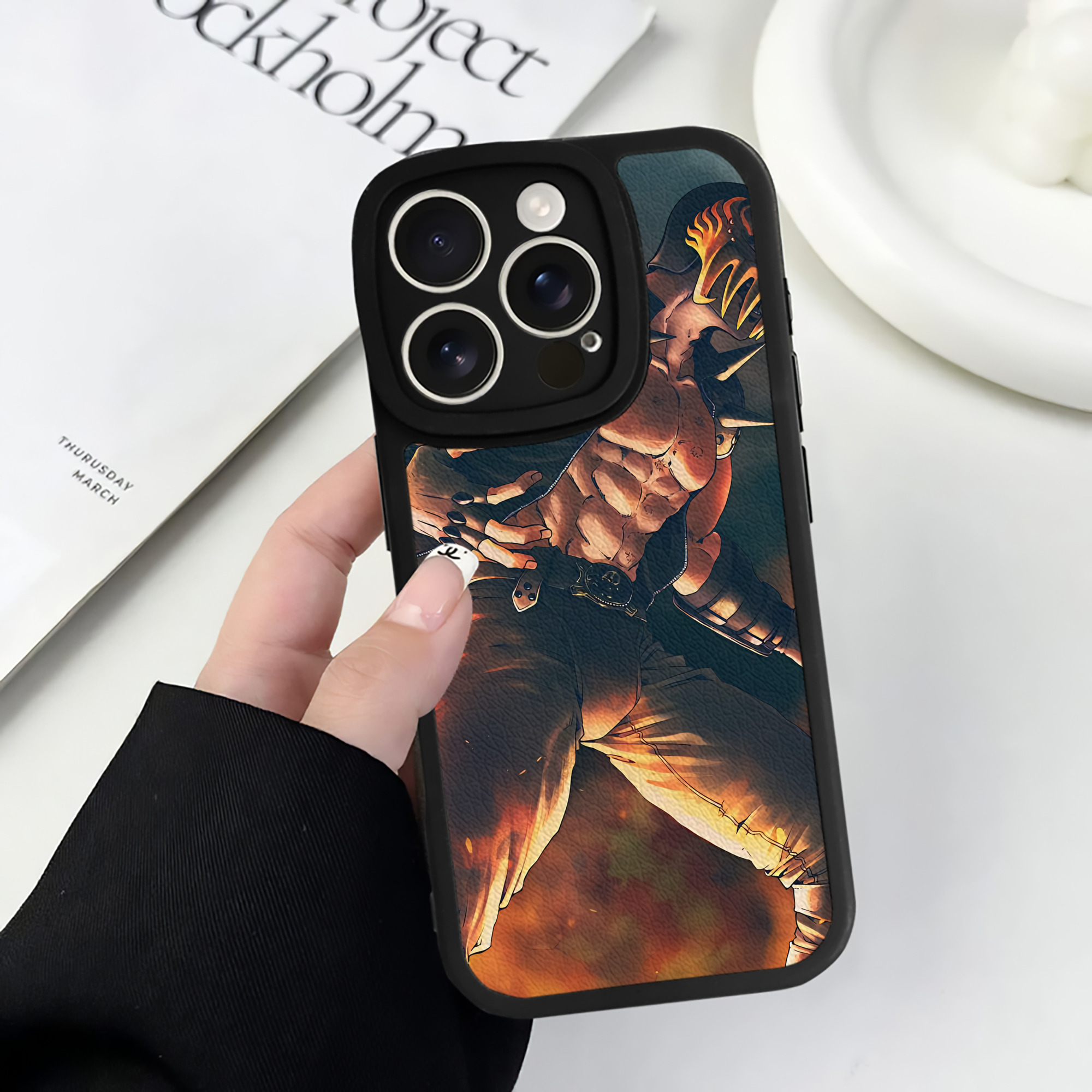 （画像用） 北斗の拳 Fist of the North Star 【iPhone 16シリーズ対応】シリコンスマホケース（レザー調） 材質：シリコン